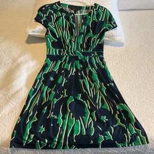 NWOT BCBGMaxAzria Blue and Green Dress - Size S